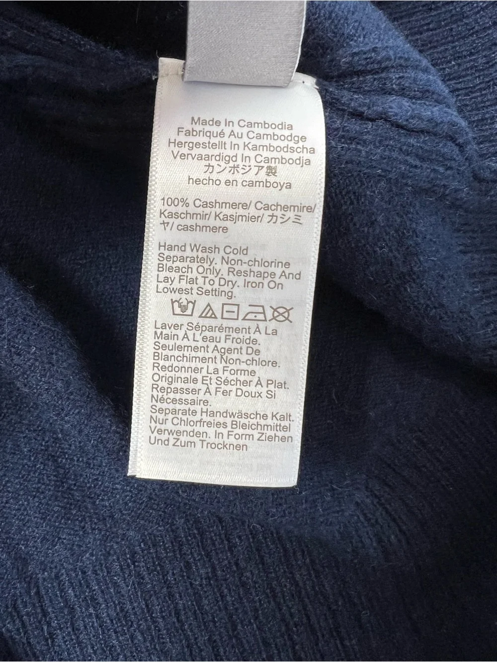 J. Crew Perfect Cashmere Cardigan in Navy Blue Size XS *flawed**